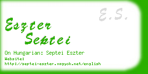 eszter septei business card